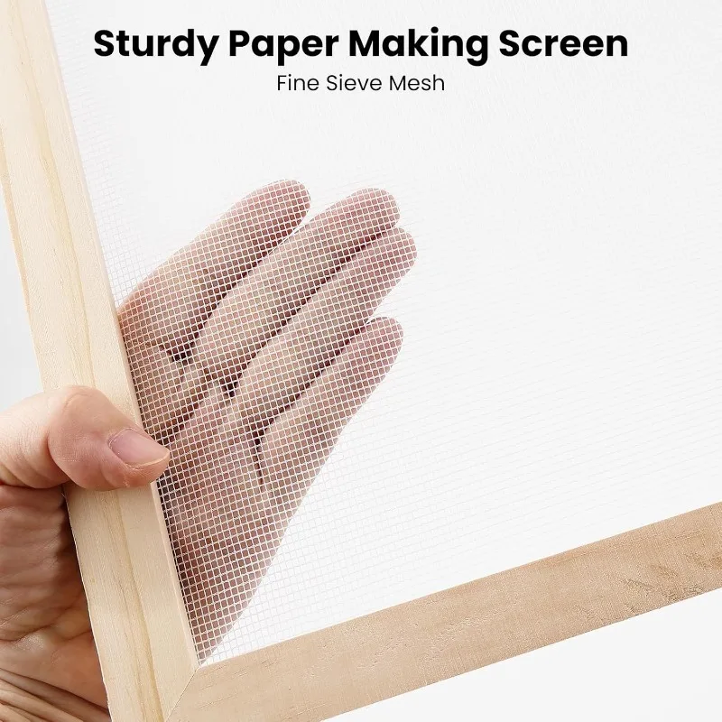 

Paper frame set, including mold and grid paper grid, with absorbent paper and sponge, durable and sturdy