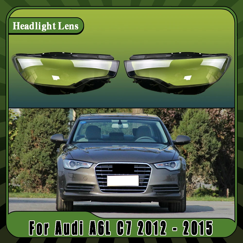 

For Audi A6L C7 2012 2013 2014 2015 Front Car Protective Headlight Glass Lens Cover Shade Shell Transparent Light Housing Lamp
