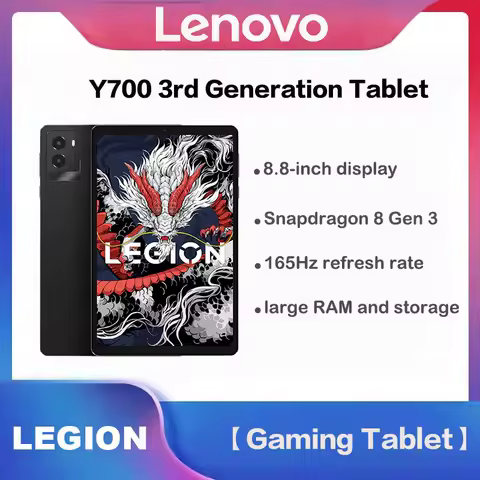 Lenovo Legion Y700 3rd Gen 8.8" Mini Gaming Tablet - 165Hz Refresh Rate, Snapdragon 8 Gen 3, 2.5K Display, Portable Powerhouse