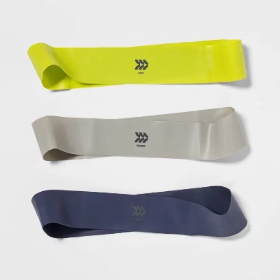 Loop Band Set Blau, Latex-Widerstandsbänder für Beine und Arme, Yoga-Gurt, Yoga-Zubehör, Heim-Fitnessstudio