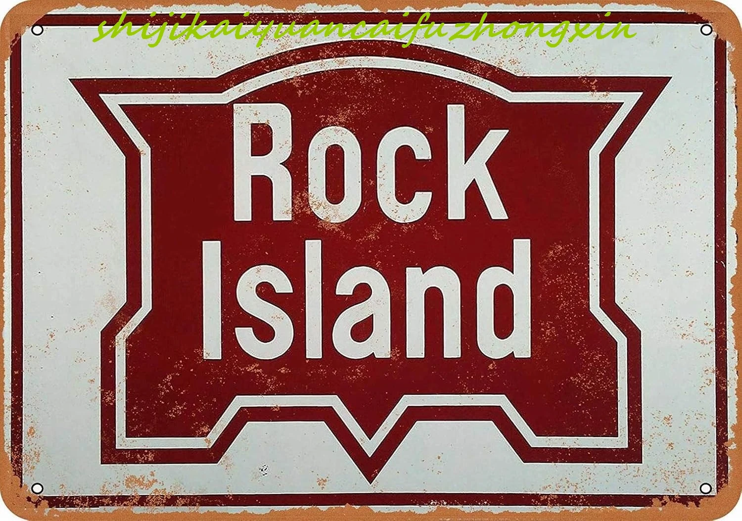 12 x 8 Metal Sign - Rock Island Railroad - Vintage Wall Decor Home Decor