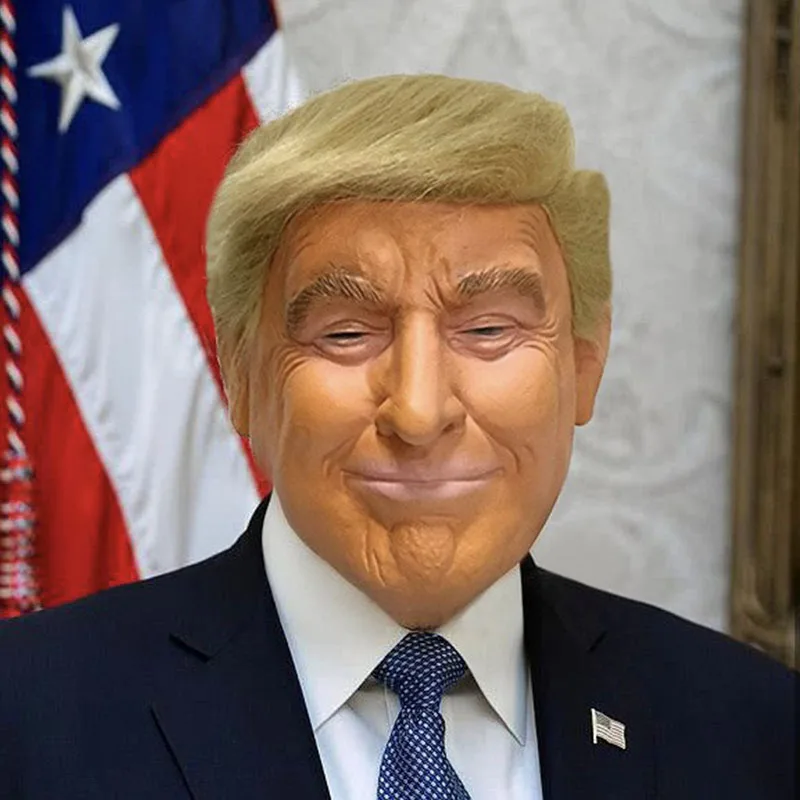 Halloweenowa maska lateksowa maska Donald Trump całą twarz prezydencka maska na imprezę Cosplay kostium na całą twarz ludzka maska