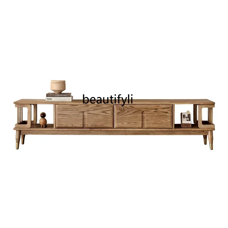 M182  Solid Wood TV Cabinet Solid Wood Simple Home Deck TV Cabinet and Tea Table Combination