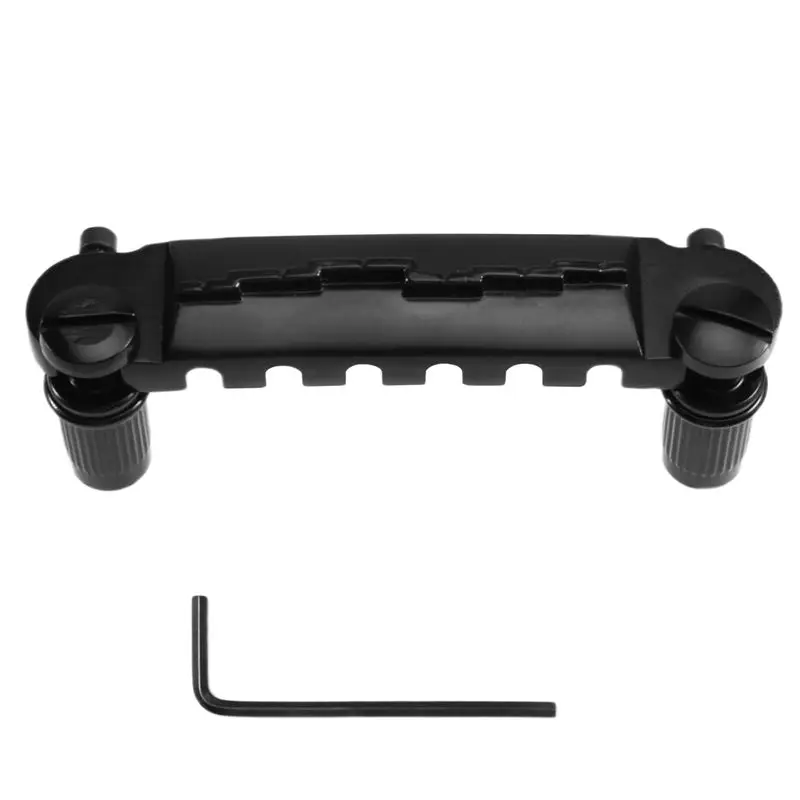 -[Cilae-17R] Guitar Bridge Tailpiece With Studs Guitar Compensated Ridge Wraparound Combination Bridge For Epi LP Instrument Par