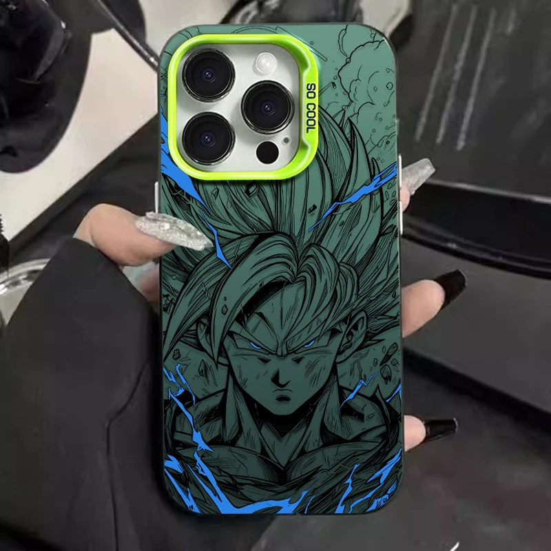 Funda Anime D-Dragon Ball Goku Vegeta para iPhone 17 16 15 14 13 12 11 Pro Max Plus 17 Air 16E X XR XS Max a prueba de golpes 3