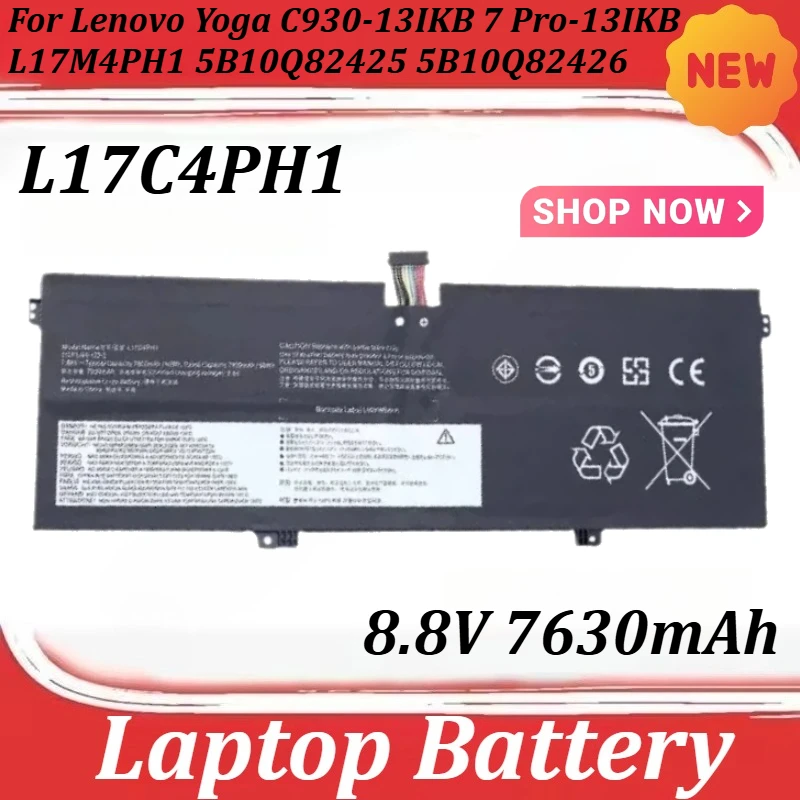 L17C4PH1 7820mAh High-Quality Laptop Battery for Lenovo Yoga C930-13IKB 7 Pro-13IKB L17M4PH1 5B10Q82425 5B10Q82426 5B10Q82427