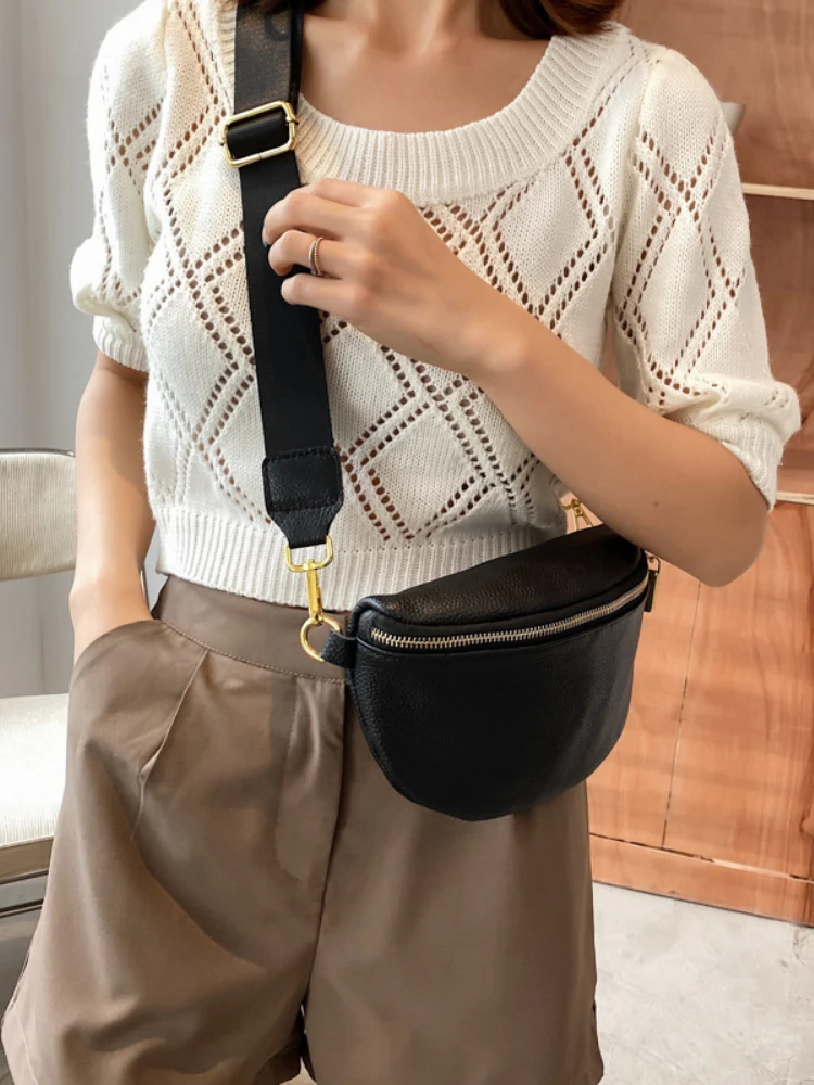 Casual Waist Bags for Women Leather Shoulder Bag Travel Small Chest Bag Women Fanny Pack Belt Purses Female Bolsos Solid Color
