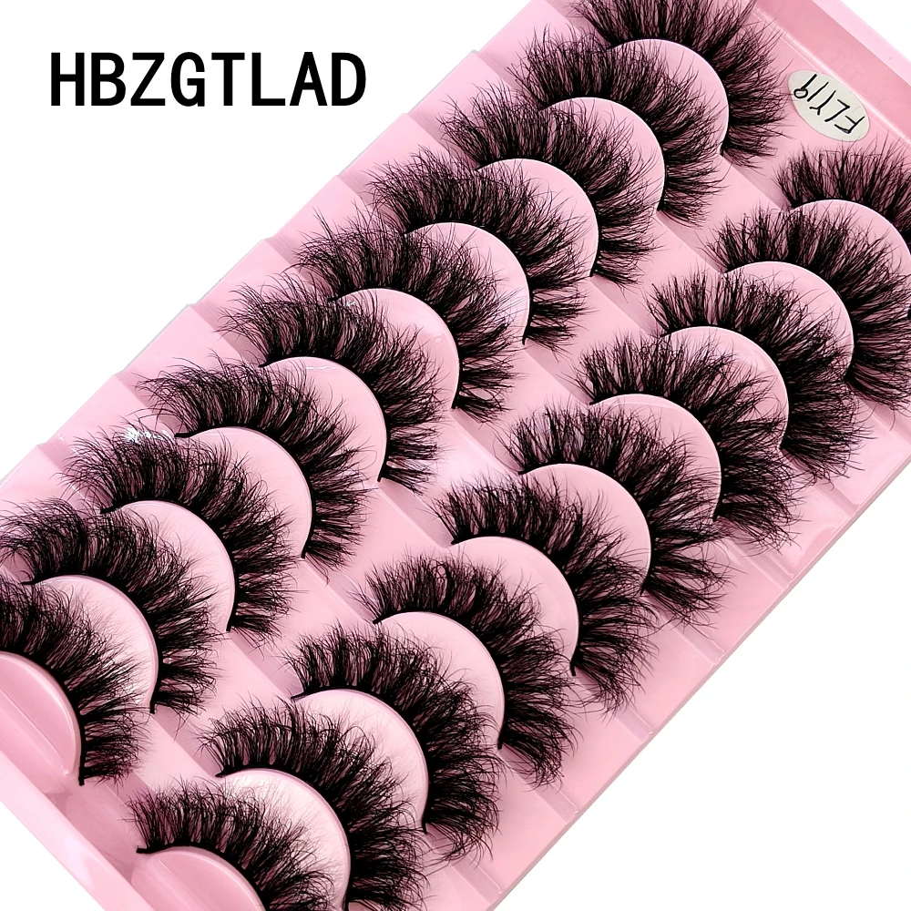 HBZGTLAD 10 Paar 3D Kunstnerz-Wimpern Flauschig Weich Voll Dick Natürlich Lang Falsche Wimpern Lockige Wimpern Großhandel Wimpern – Detail 28