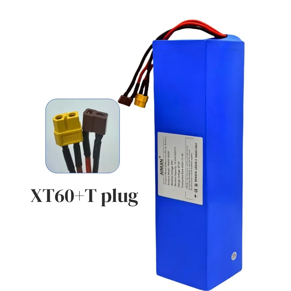 New 16S3P 60V 10500mAh lithium battery, suitable for replacing high-capacity mountain bike electric scooter batteries