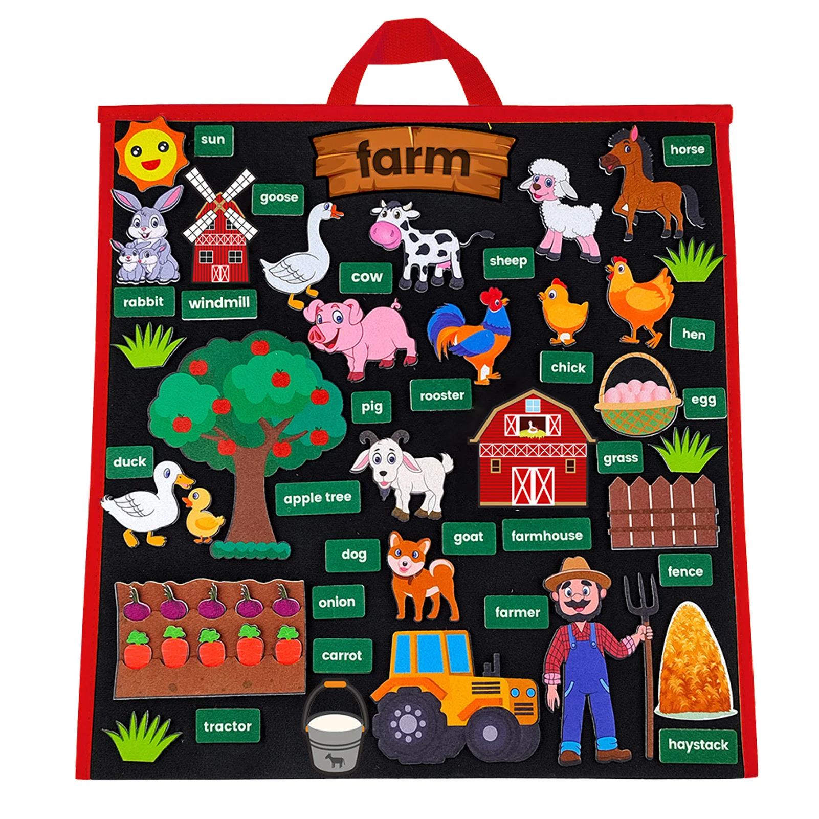 Kids DIY Felt Board Stories Set Montessori Farm Insect Animal Family Interactive Preschool Early Learning Toddler Toys For Child