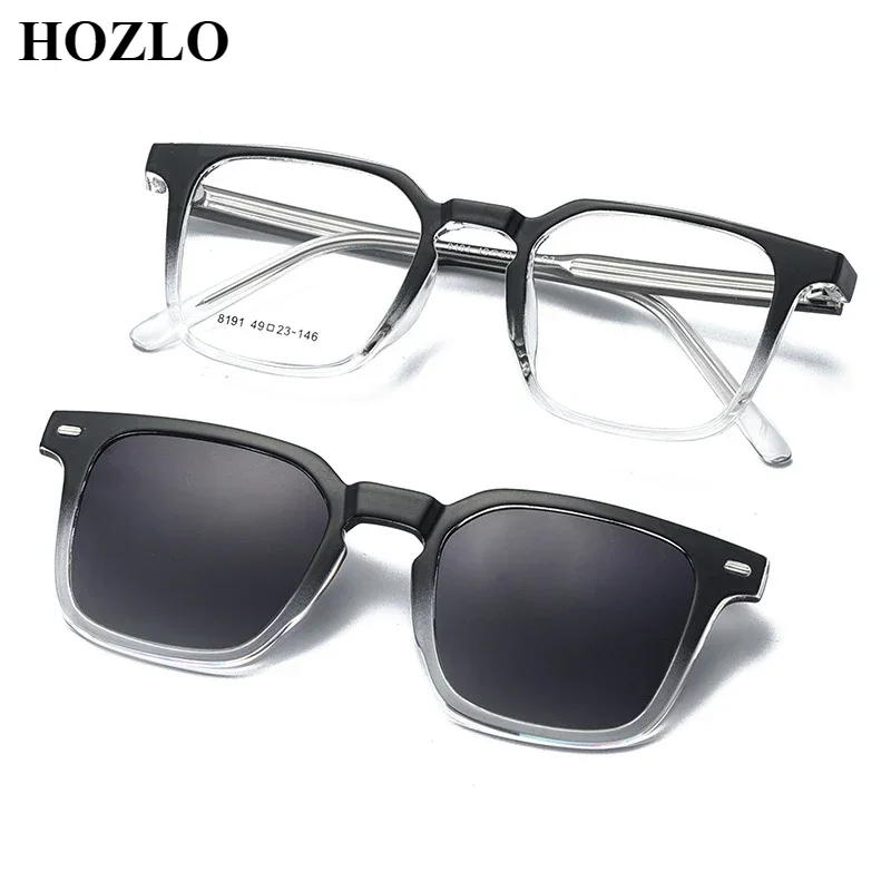 

2in1 Men TR90 Rivets Magnet Polarized Reading Sunglasses Women Flips Farisighted Dark Glasses Presbyopic Spectacles Magnifier