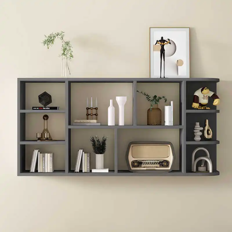 Wall Bookshelf Shelf Storage Cabinet Living Room Hanging Cabinet Wall Cabinet Wall Hanging Desktop Bookcase Bookshelf Seasoning
