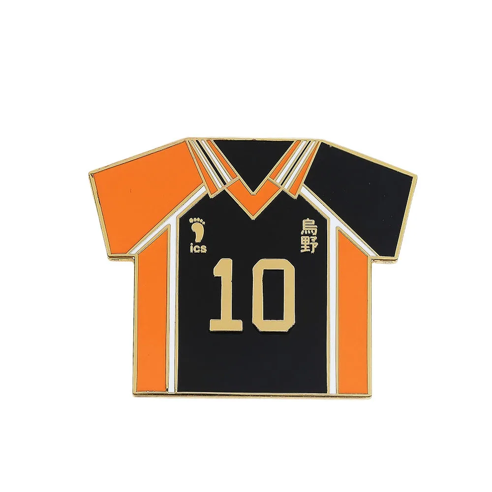 1pc Volleyball Youth Peripheral Badge Hyuga Shoyo No.10 Jersey Brooch Fashion Lapel Decoration