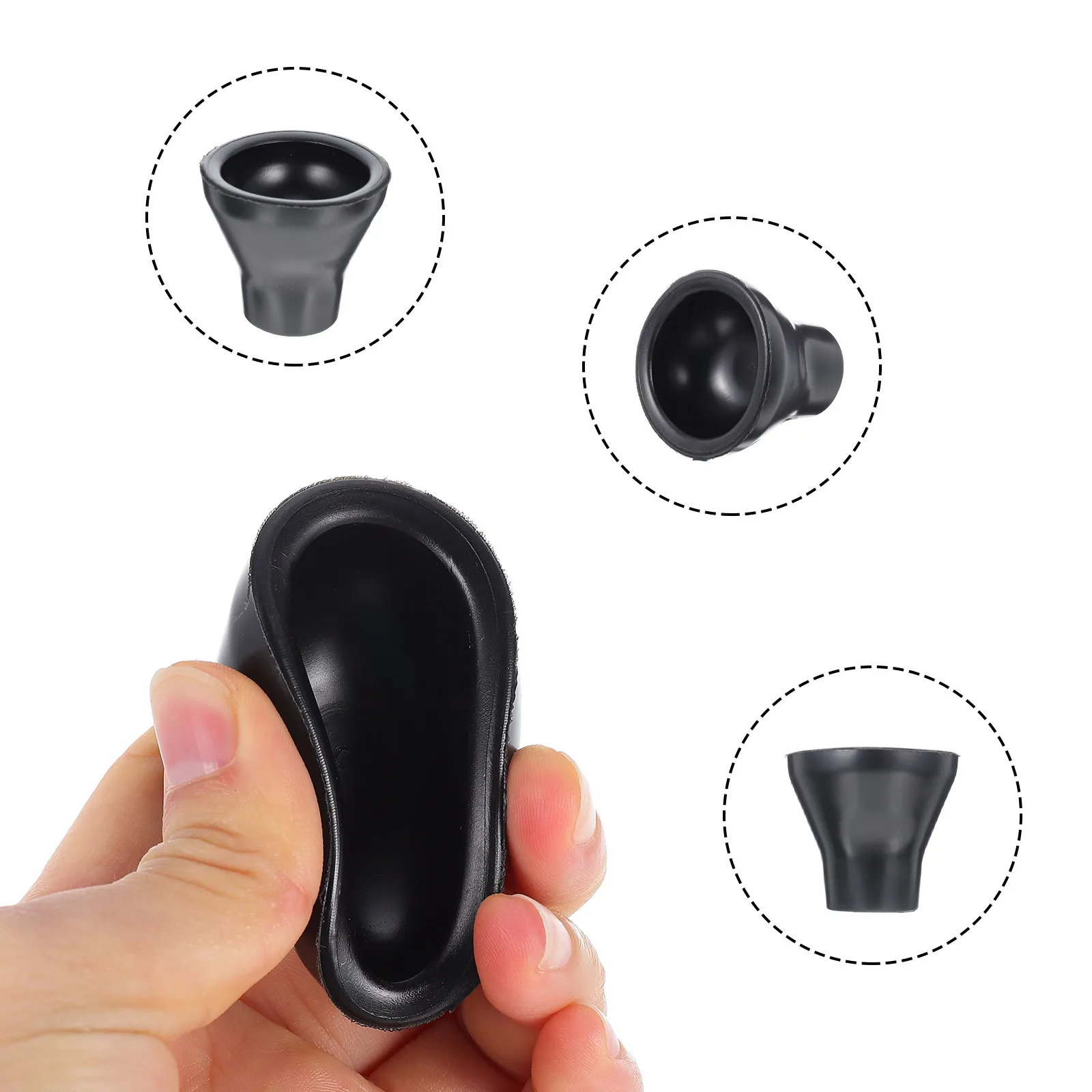 6Pcs Golf Ball Retriever Professional Putter Grip Mounted Ball Sucker Ergonomic Back Saving Rubber Cup Design Portable Golf