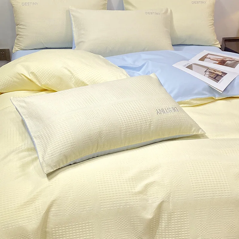 

Customizable 2024 Class A cotton waffle four-piece bedding