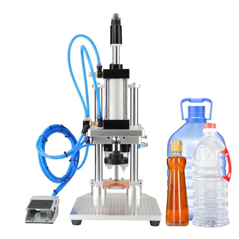 Pneumatic Plastic Glass Seasoning Bottle Press Cap Machine Perfume Small Bottle Spray Cap Pressing Machine