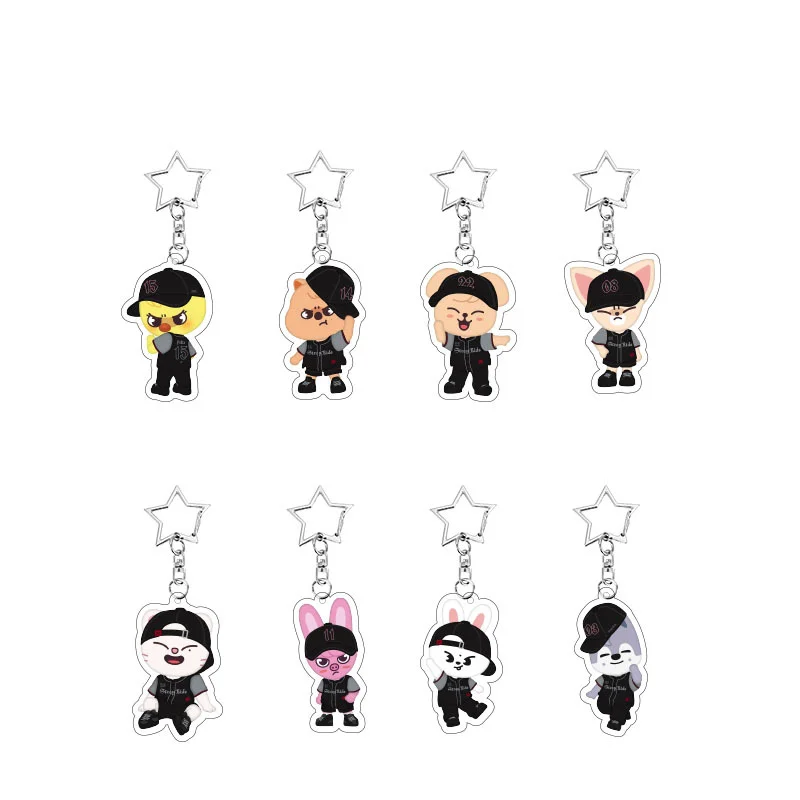

Stray Kids SKZoo new acrylic baseball apparel keychain, a must-have birthday gift for fans, key backpack pendant