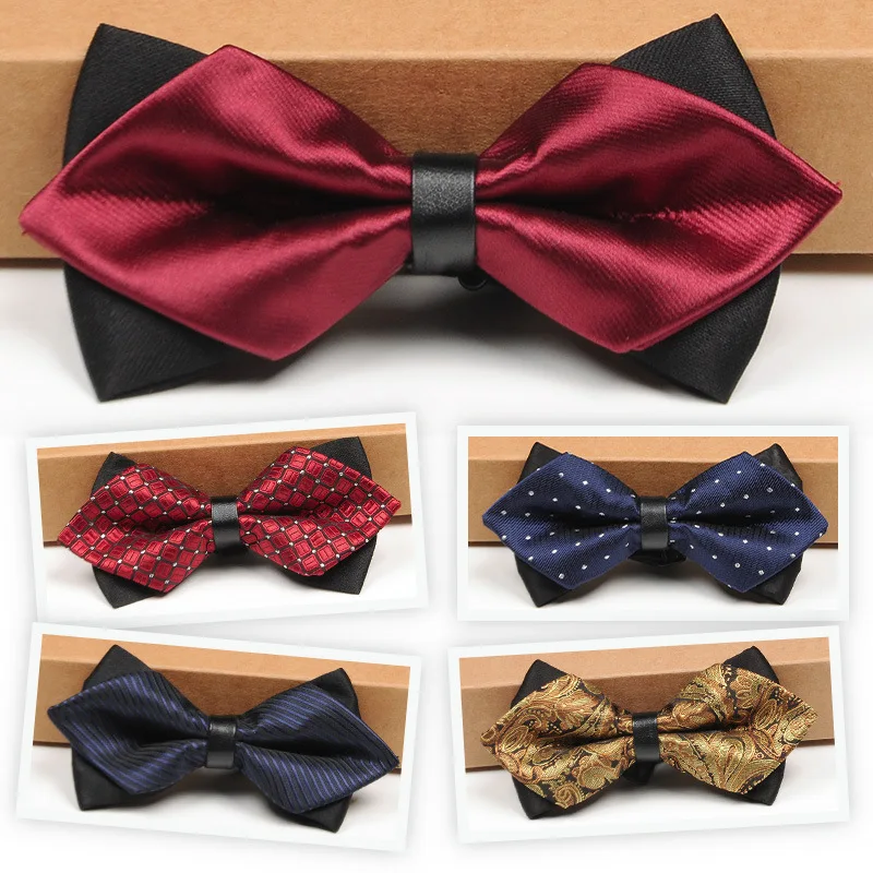 

Pointed Bow ties for men Bussiness Wedding Adult Solid Classic Bowties regalos para hombres corbatas para hombre галстук 넥타이