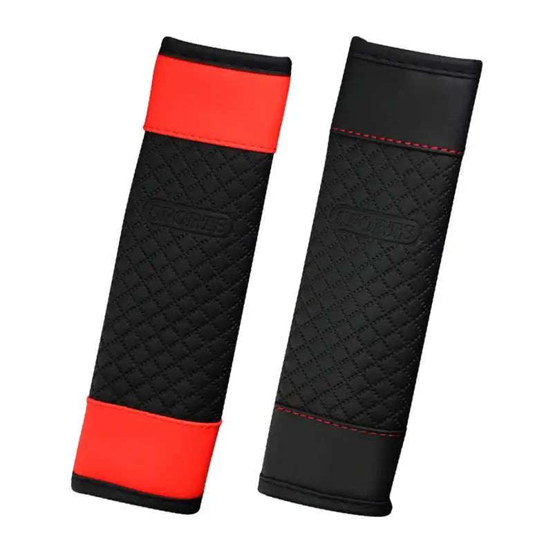 Seat Belt Shoulder Pad Auto Seatbelt Protector Padding Leather Car Seat Strap Pads For Adults Teenagers Children And Toddler