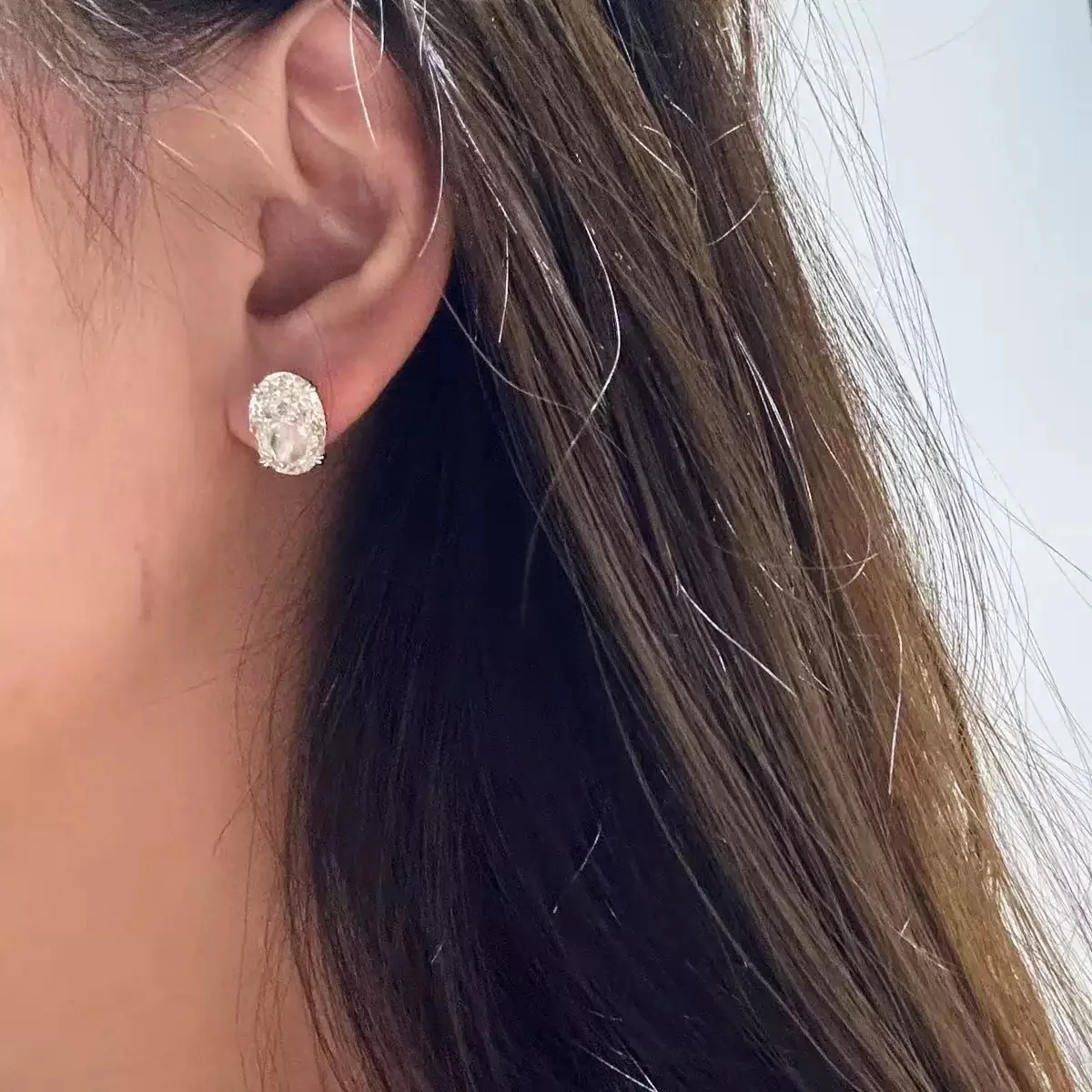 Top quality classic new product 2025 brand S925 personalized simple egg shaped shiny jewelry women's design earrings party