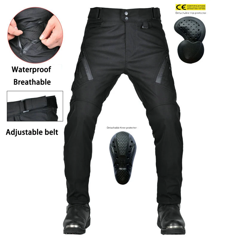 Waterproof Windproof Motorcycle Riding Pants Anti-drop  Motor Motorbike Pants Elastic High-waisted All-season for Lovers