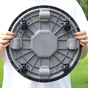 صينية بلاستيكية مستديرة ذات عجلات عالمية ، رف أواني زهور شديد التحمل ، حامل مصنع مزهرية متنقلة مع بكرات أعلى 6 حامل مرحاض لعجلة المبيعات - No1