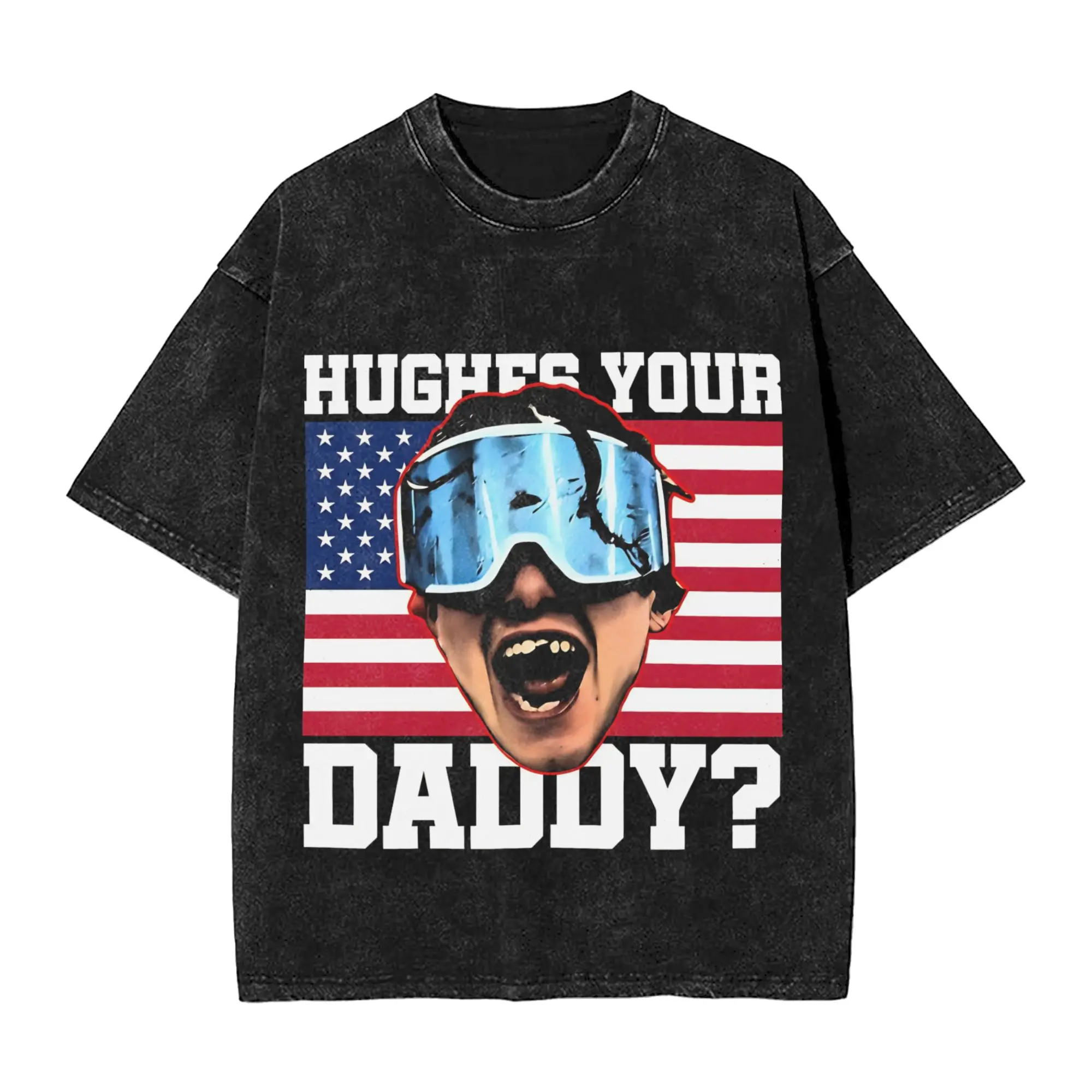 Harajuku Washed Shirt Jack Hughes Usa Gold Hockey Outfit Novelty T-Shirts Oversize  Streetwear Cotton Summer Tee Shirt