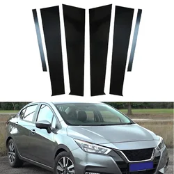 Fit For Nissan Almera Versa Sunny 2020 20212023 Gloss Black Pillar Post Window Cover Door Moulding Decoration Trim Sticker Kit