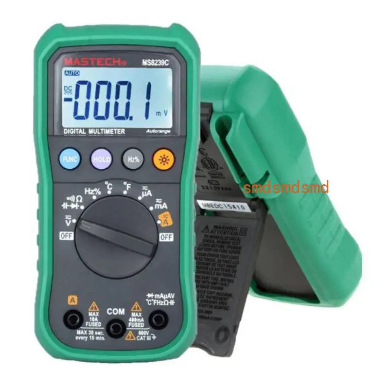 Auto-range Handheld Digital Multimeter Mastech MS8239C AC/DC Voltage Current Capacitance Frequency Temperature Tester