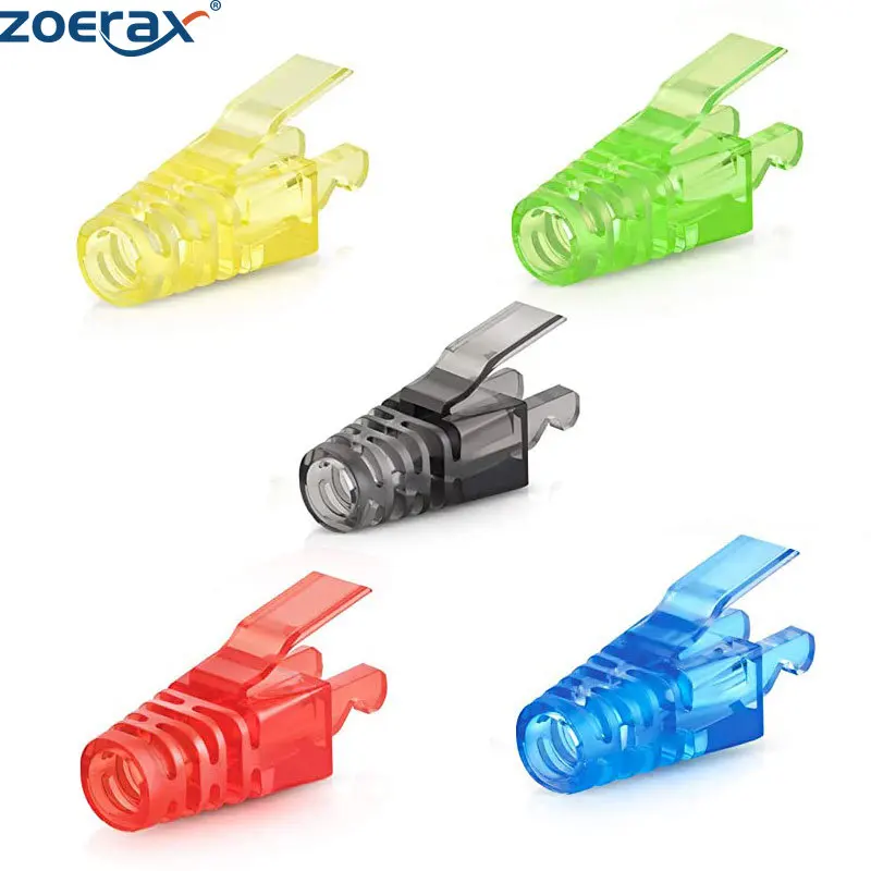 ZoeRax Colorful RJ45 CAT6 Strain Relief Boots Connector Ethernet Cable LAN Cable Connector Cover