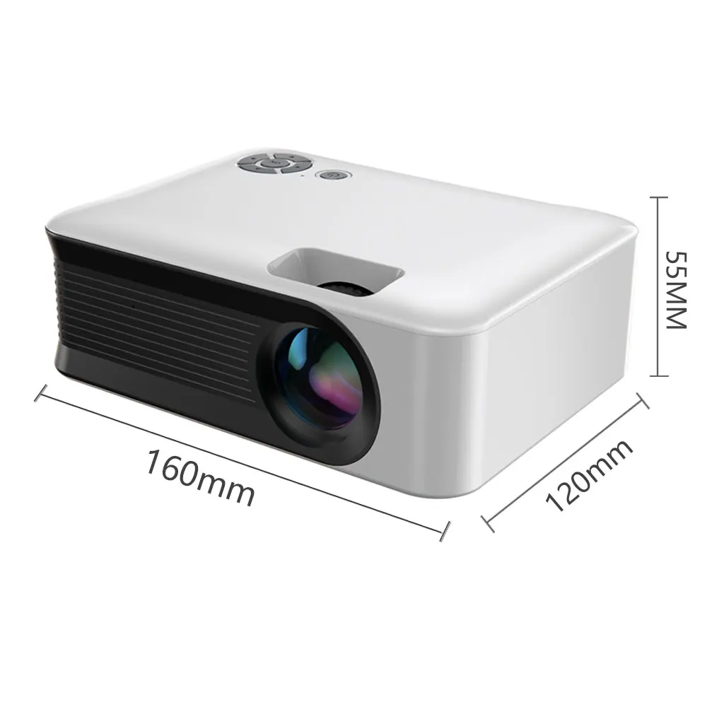 YERSIDA-A30C Mini Projetor para Casa Inteligente, Suporte 1080P, Smart TV, Wi-Fi, Home Theater Portátil, Celular Síncrono, LED