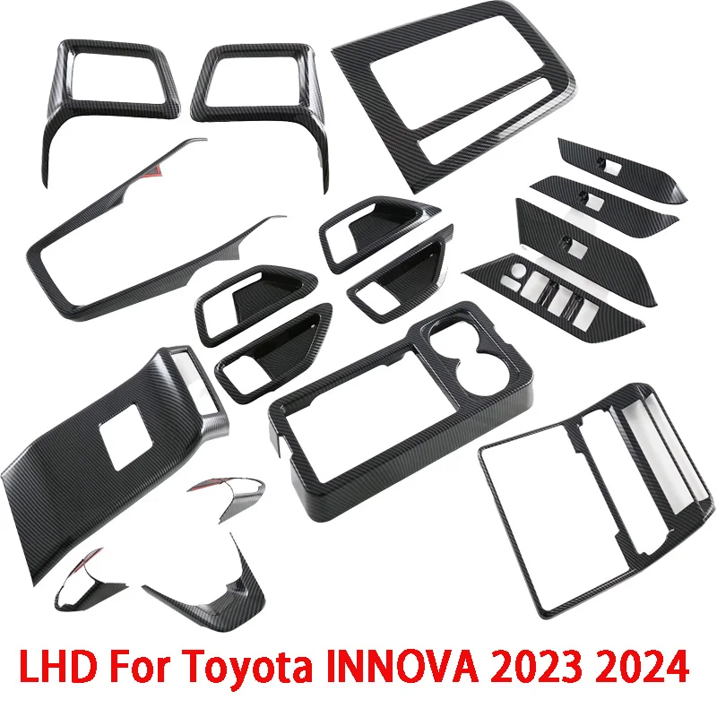 RHD LHD for Toyota INNOVA 2023 2024 Car Interior Accessories Center Console Cover Gear Panel Window Switch Panel Lift Frame Trim