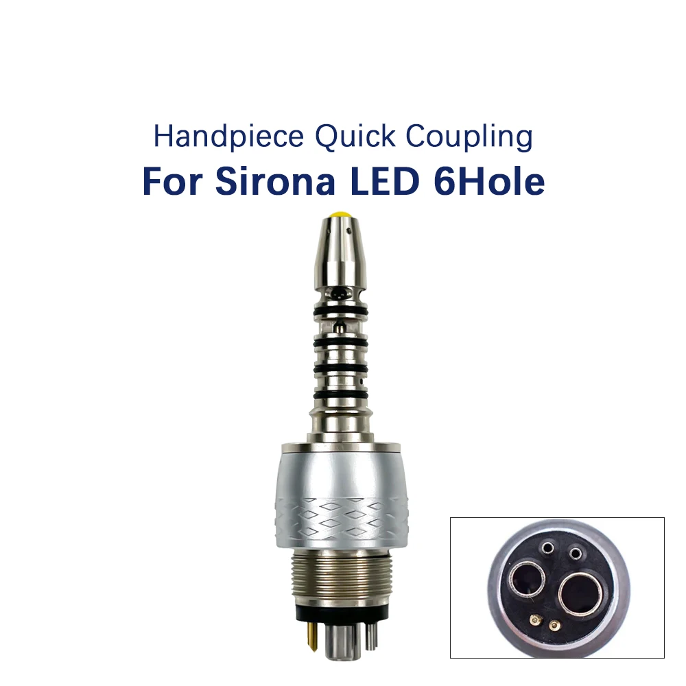 

Dental Sirona LED Quick Coupling With Fiber Optic Coupler Type with light For High speed Handpiece Dental Air Turbine Adaptor