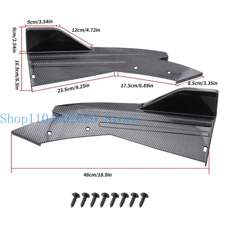 02DE Diffusor Seitenrock -Wickel -Splitter -Auto Heck Stoßfänger Spoiler Lippenflügel -Trimmschutz Anti -Crash