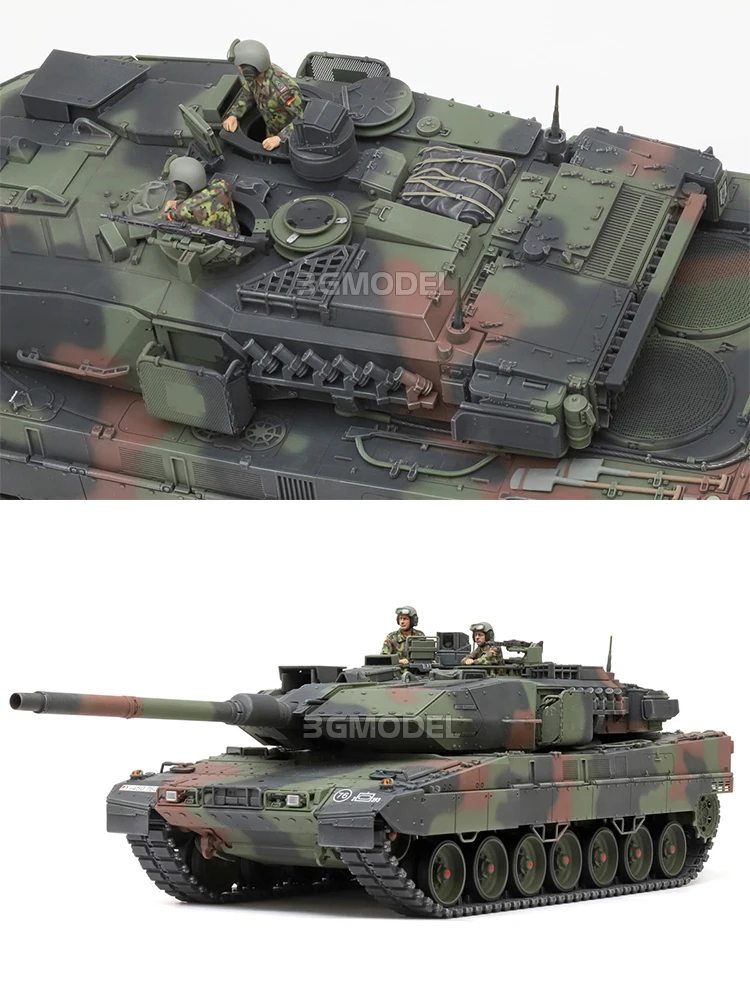 TAMIYA-Kit de modelo de montaje, tanque de batalla principal alemán Leopard 2A7V 35387, 1/35