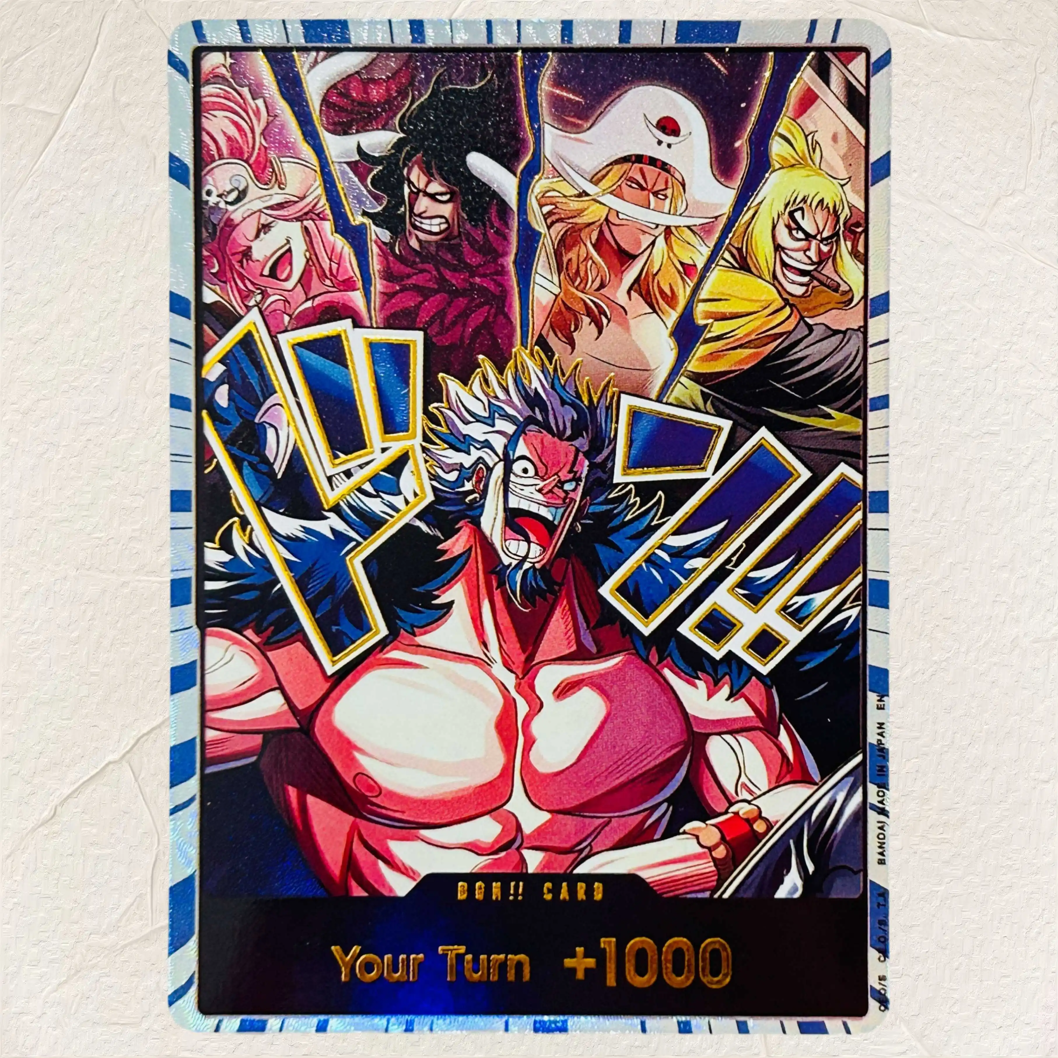 Cartas Colecionáveis de Anime Premium com Textura de Folha, Versão Inglesa, One Piece, Don Kaido, Whitebeard, Roger, para Montagem DIY