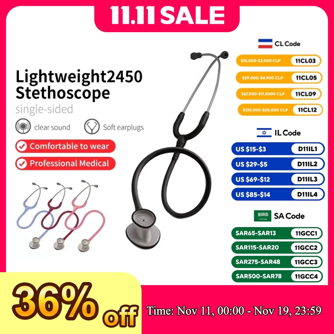

Легкий стетоскоп Littmann 3M II, детский стетоскоп, подвесная мембранная технология, стетоскоп для студентов, здравоохранение