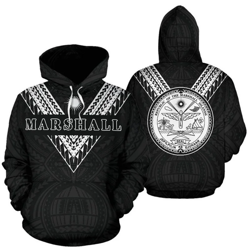 Sudaderas con capucha con estampado 3D de la República de las Islas Marshall, mapa, bandera, emblema de las Islas Marshall, sudaderas con capucha gráficas, jerséis para hombre, Top