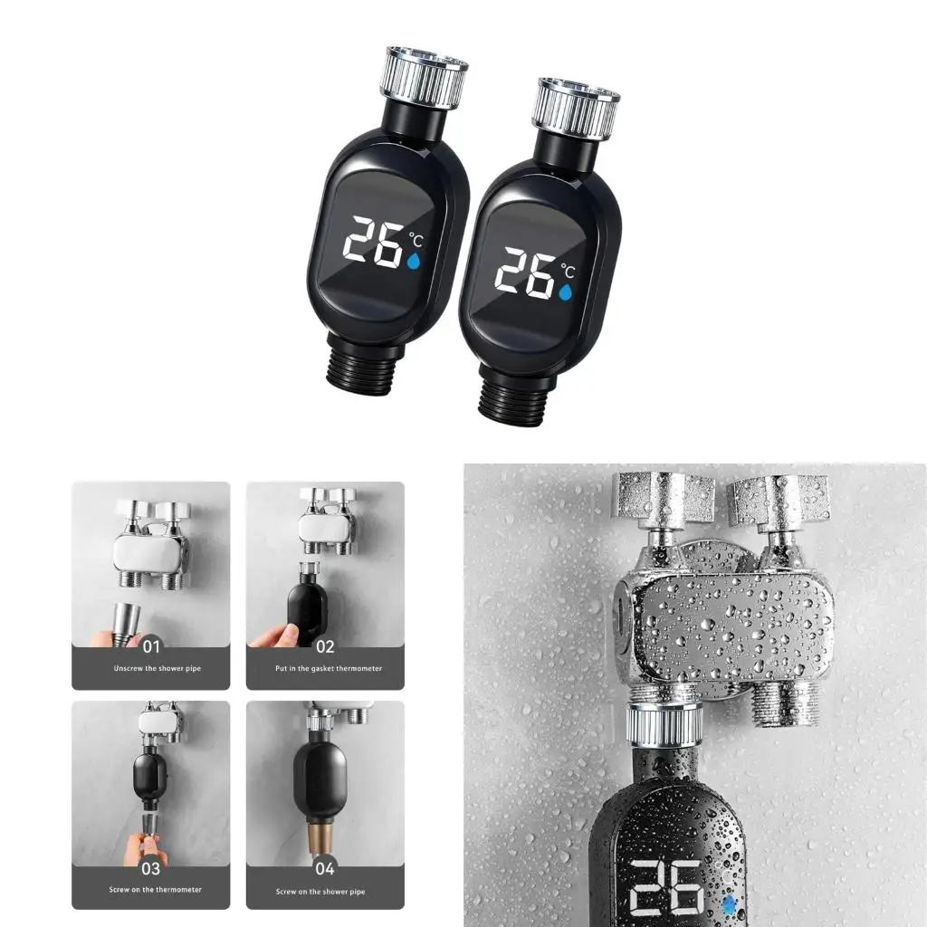 

Обновление дисплея температуры воды в реальном времени. Насадка для душа. Не стальной разъем. Универсальная совместимость с