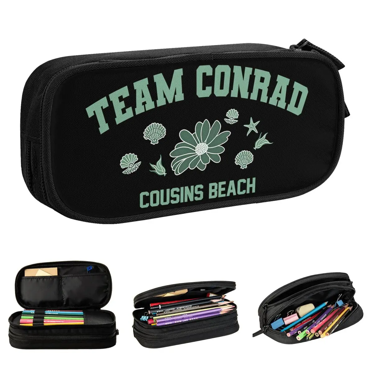 2025 l'été j'ai transformé de jolis Cousins, étuis à crayons de plage, porte-stylo, grands sacs de rangement, pochette à crayons cosmétiques pour l'école des étudiants