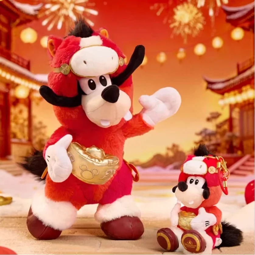 

Плюшевая игрушка Гуфи Disney Shanghai 2026 к Лунному Новому году, серия «Зодиакальная лошадь», милая мягкая игрушка-брелок, подарок на Новый год