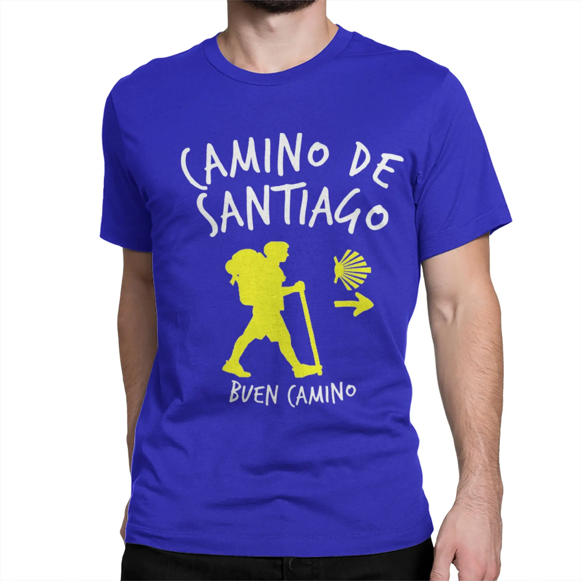 El Camino de Santiago Compostela Buen Camino T-Shirt Men Women  Pure Cotton Tee Shirt O Neck Short Sleeve T Shirts Adult Tops