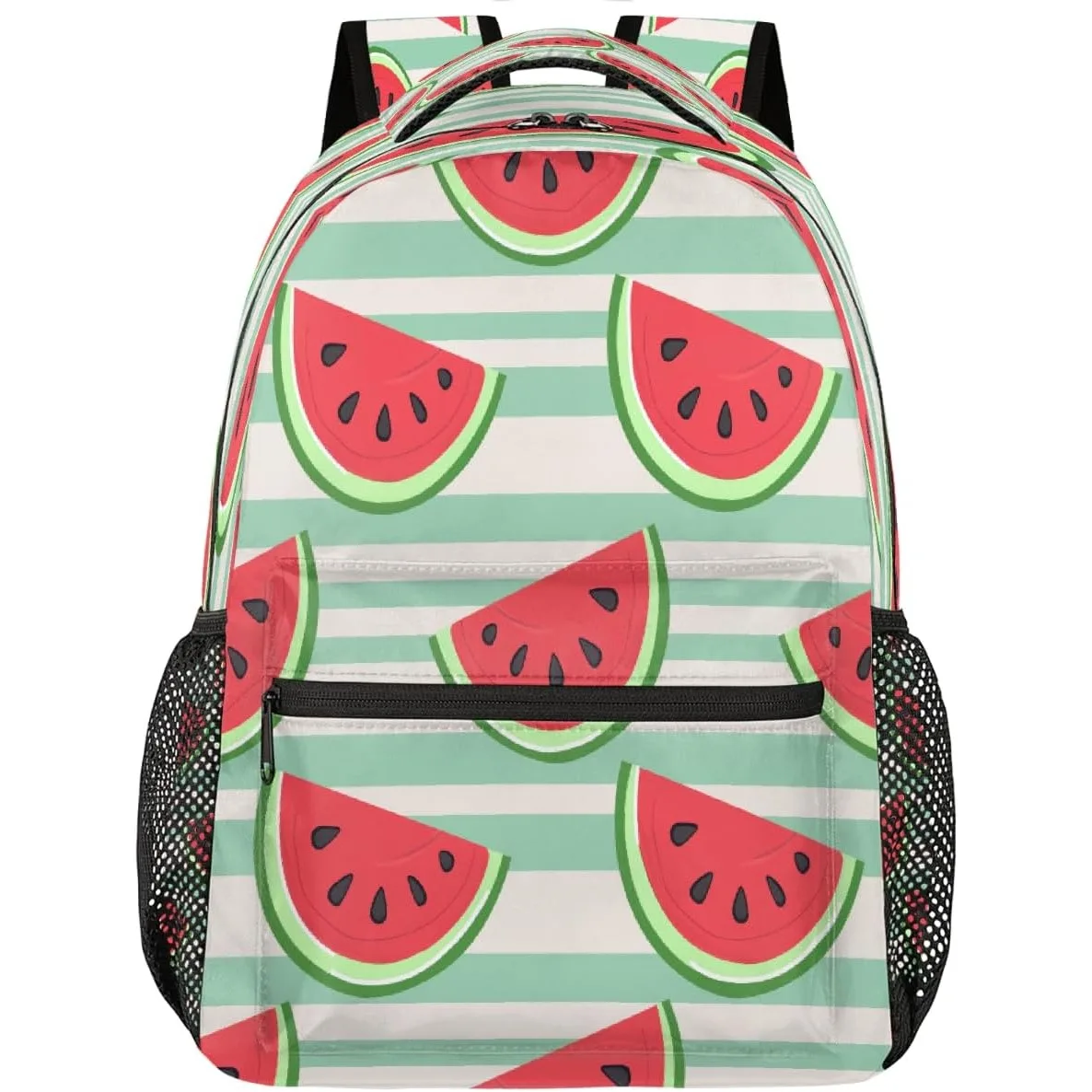 

Watermelon Fruits Stripes Pattern Backpack Laptop Backpacks Casual College Travel Bag Hiking Daypack for Women Men