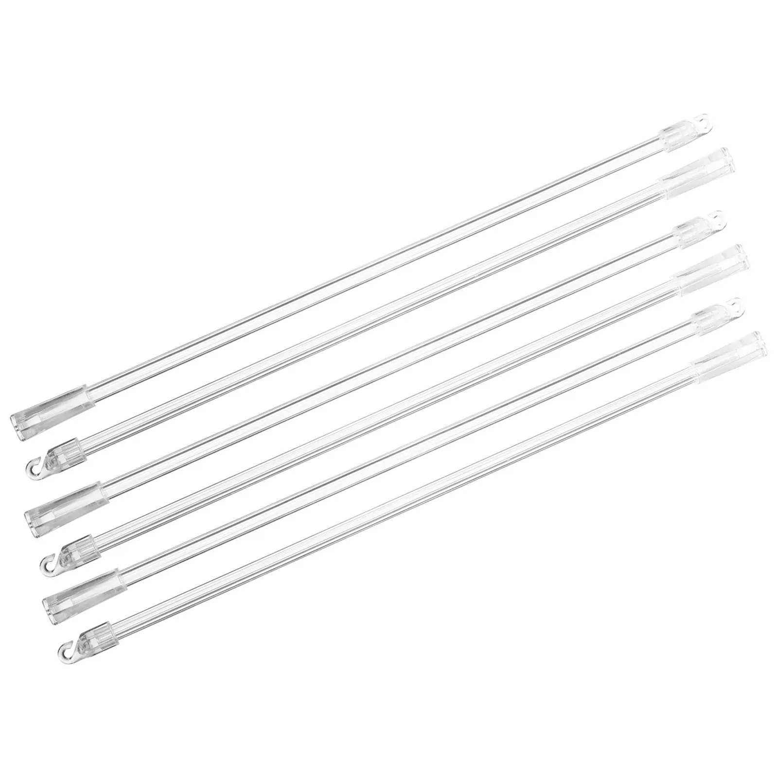 

6 set Curtain Rod Accessories Transparent Wand Hooks for Window Drapes Pull Blinds Replacement Parts Long Pole Tilt Vertical