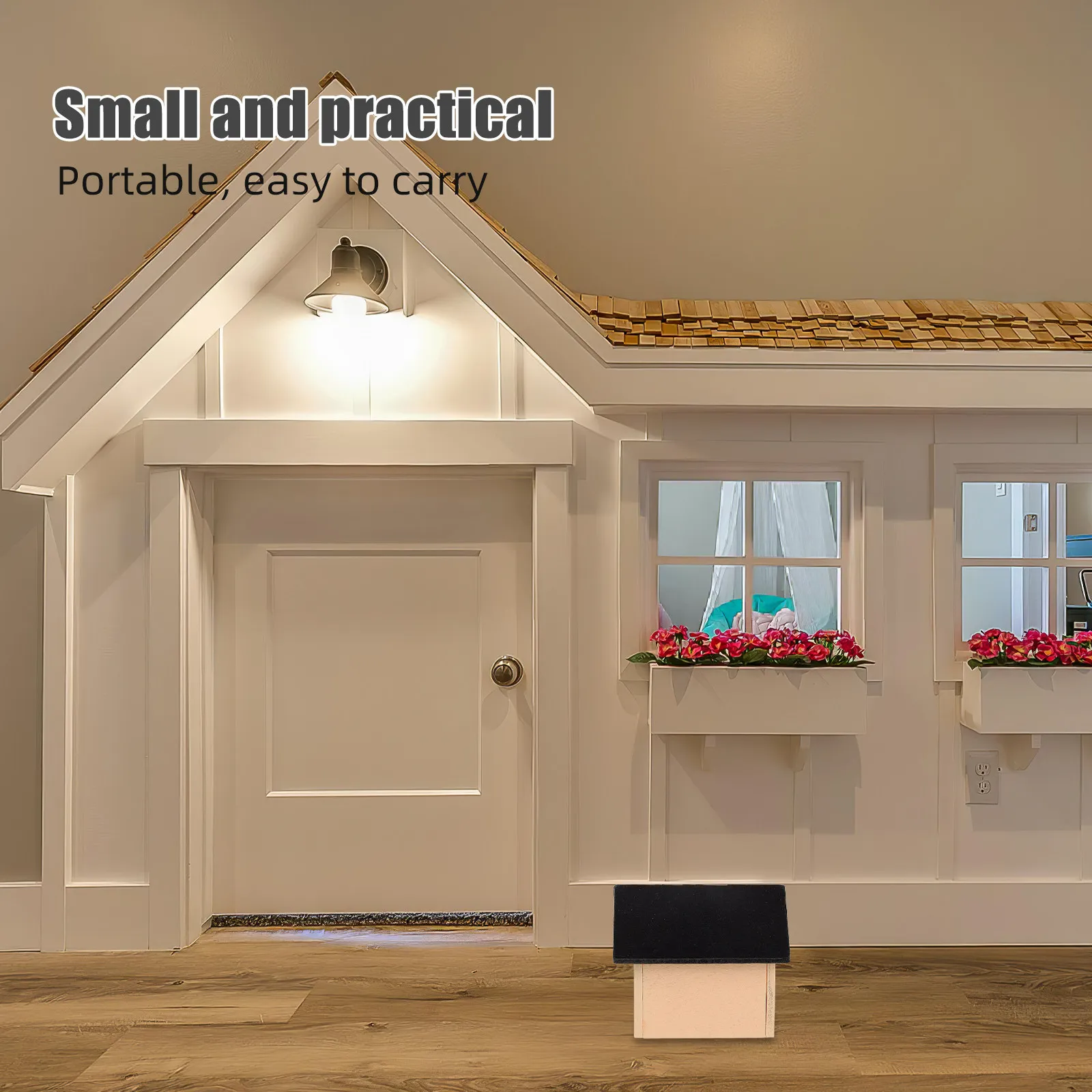 

3Pcs Wooden Mini Dog House for Dollhouse Pet Accessories - Realistic Diorama Puppy Kennel - 1:12 Scale Outdoor Furniture Decor