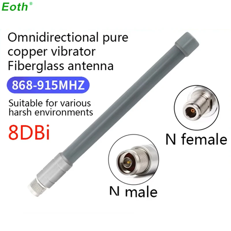 

GRANDWISDOM 868 МГц 915 МГц стекловолокно 8dBi 30 см IP67 водонепроницаемая антенна LoRa FRP N male N female базовая станция шлюз антенна iot