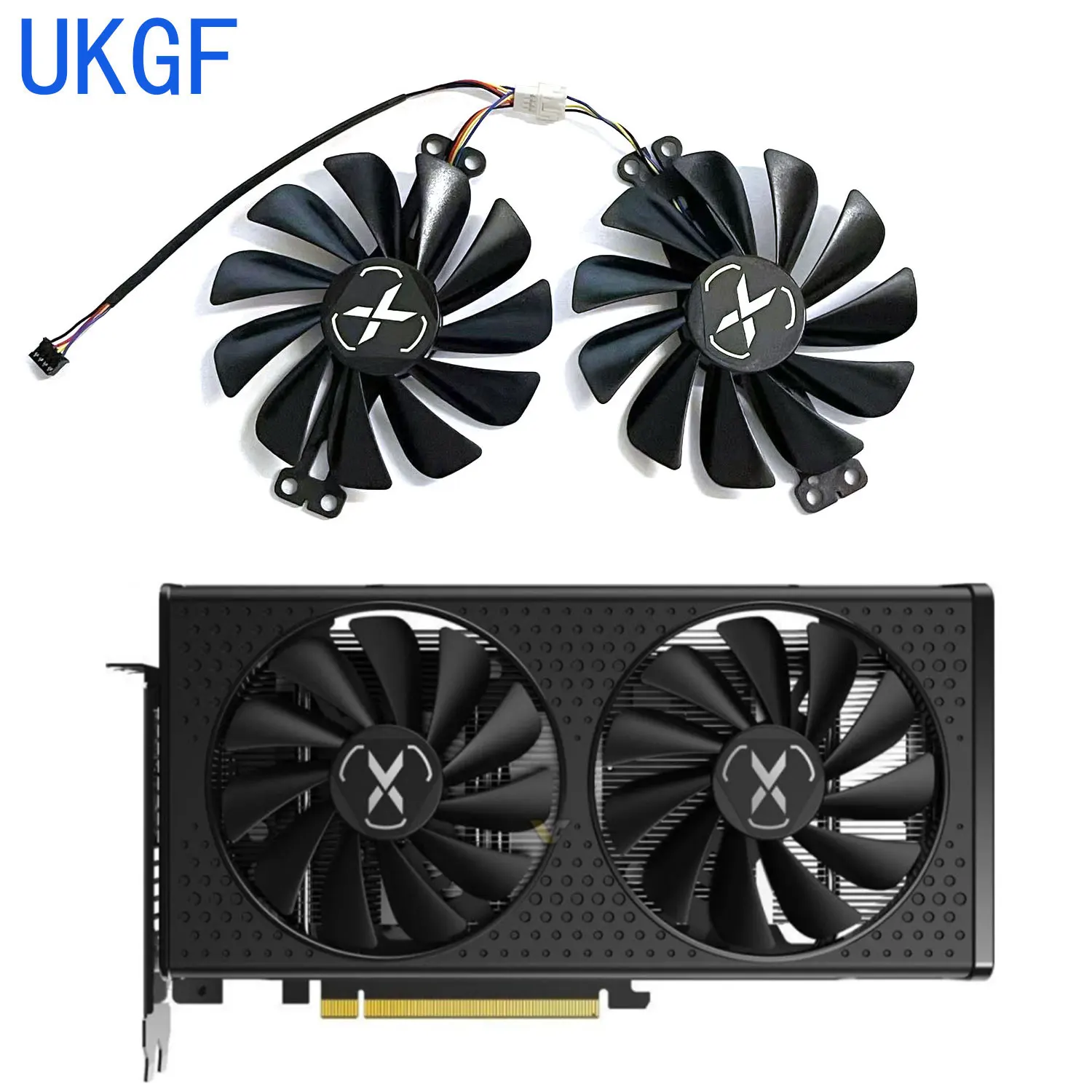 95MM FY010010M12LPA FDC10U12S9-C RX6600 6600XT Graphics Card Fan For XFX Radeon RX 6600 XT Gaming Video Card Fan