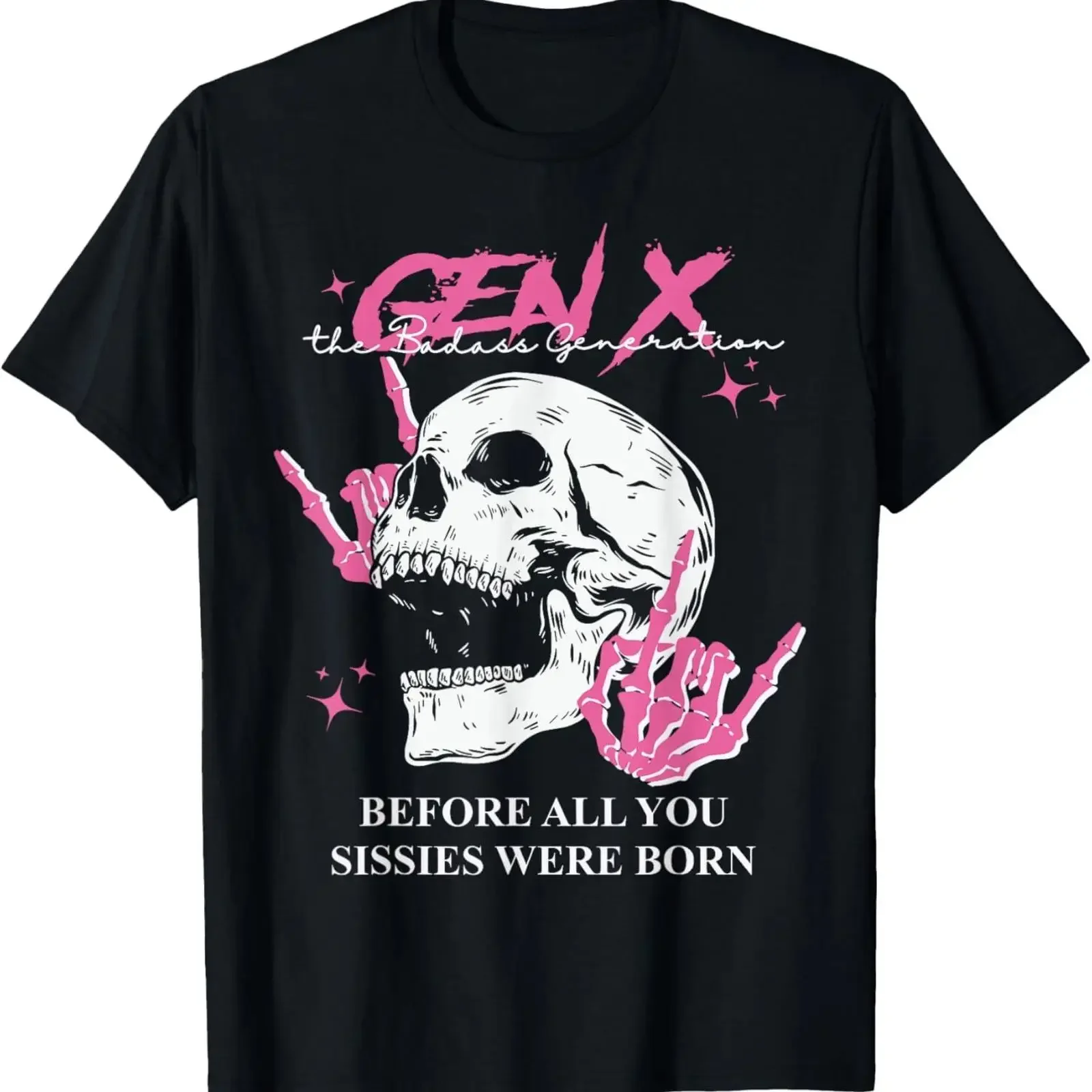 Camiseta con capucha retro Gen X The Badass Generation vintage Washed Unisex Stretched Stylish graphic Slightly