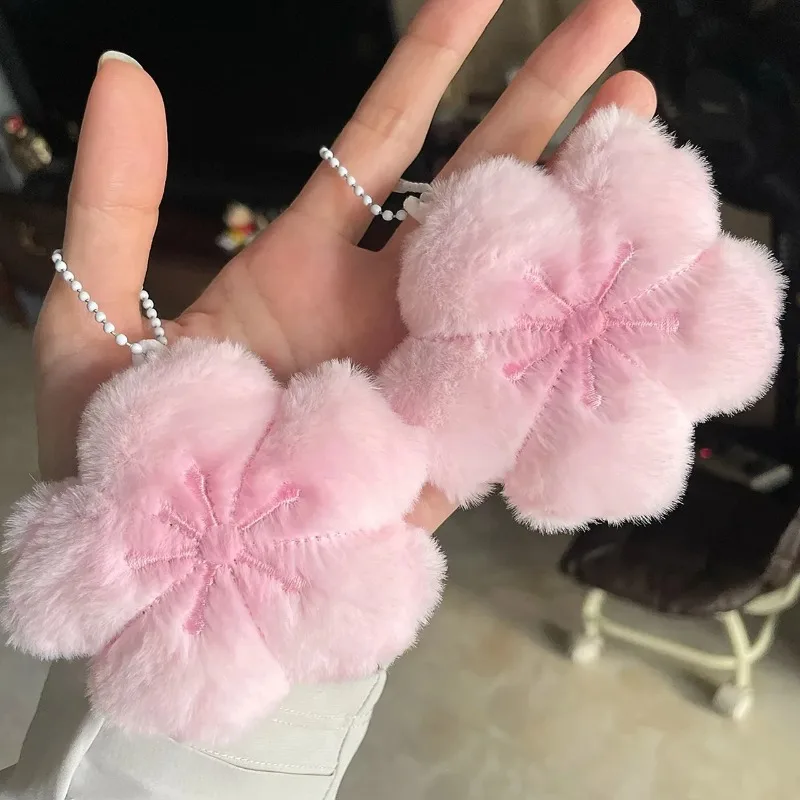 2026 pendant small accessory girl cherry blossom healing plush pendant keychain plush pendant