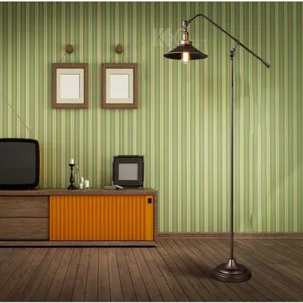 

Retro creative northern American country long arm Industrial and mining sitting room floor lamp
